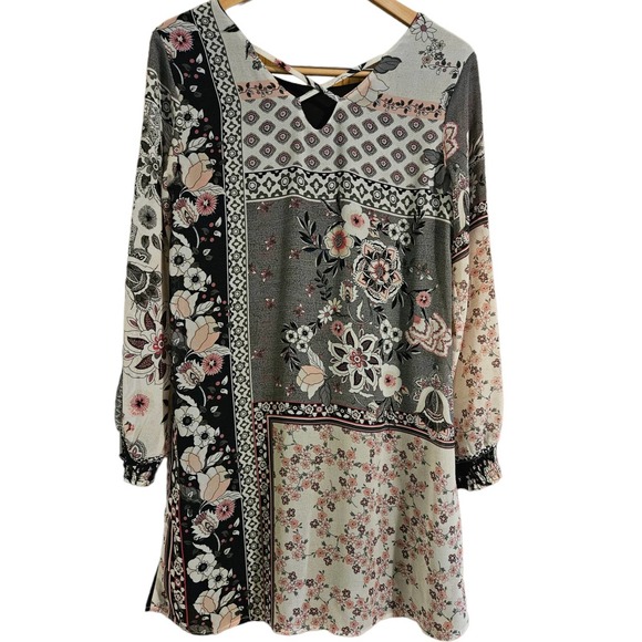 MAURICE'S Multi Printed Asian Bohemian Gypsy Inspired Shift Dress  Size Small - Picture 2 of 8